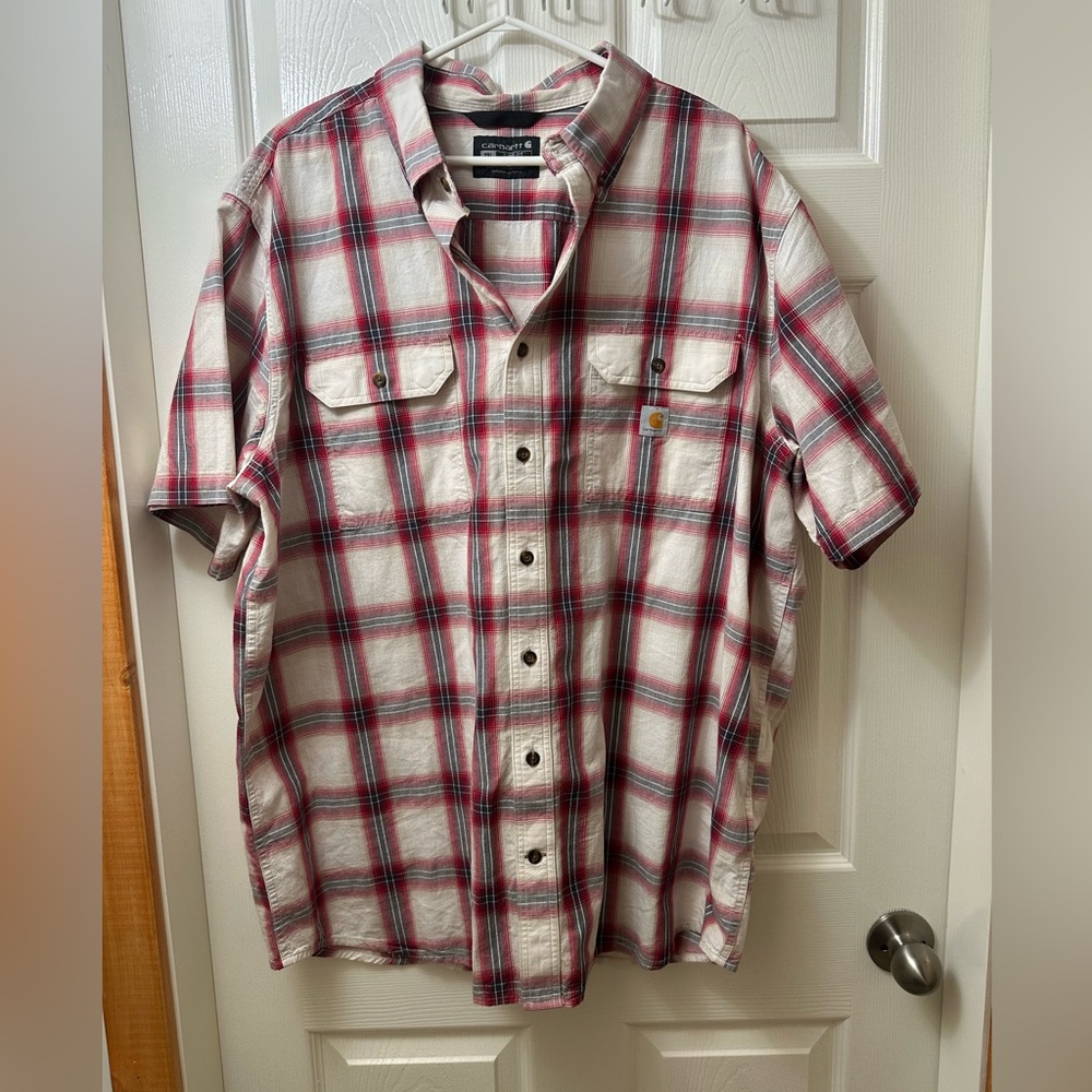Men’s 2XL Carhartt Button Down Short Sleeve Shirt